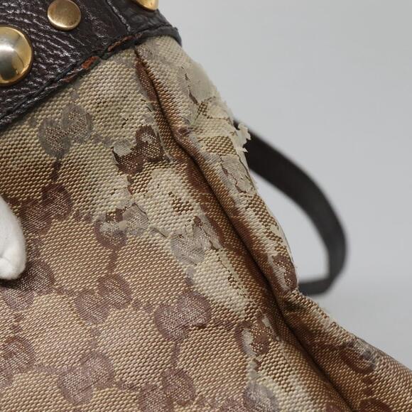 GUCCI GG Crystal Tote Bag Coated Canvas Beige Gold - Picture 14 of 16
